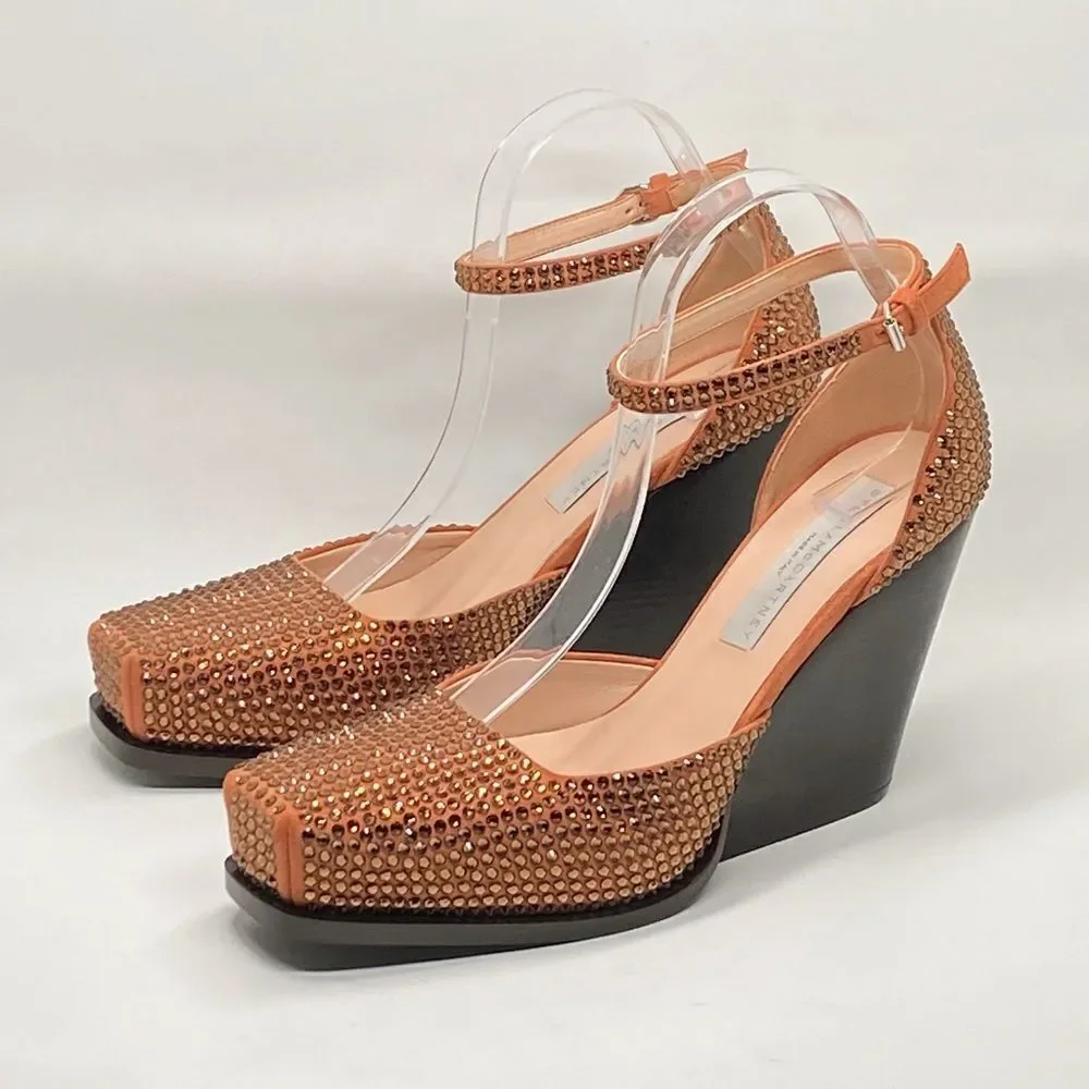 Stella McCartney Cowboy Crystal All Over Heels size 39.5